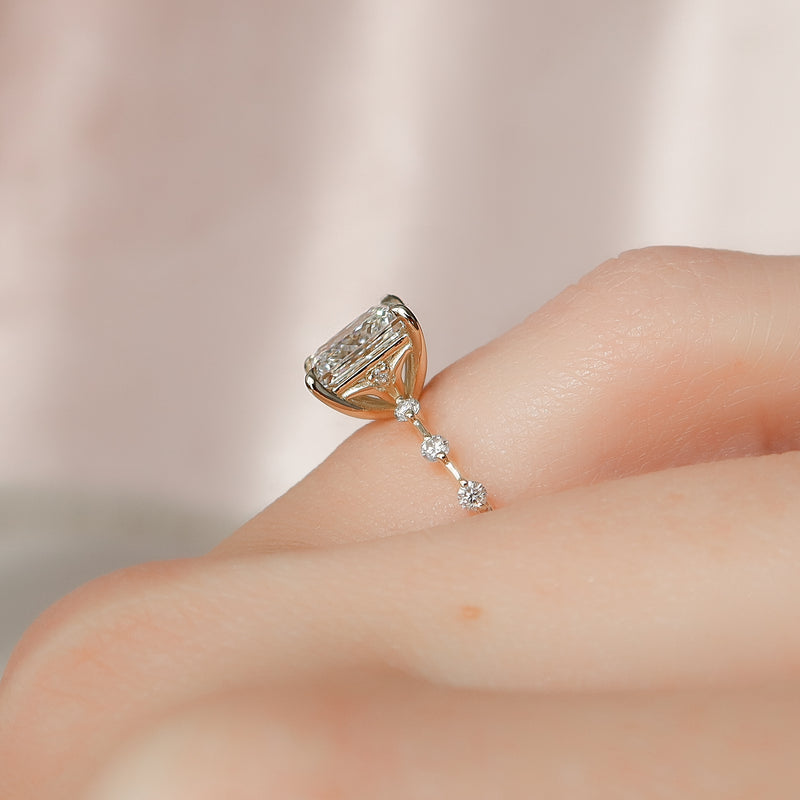 The Penelope Set With A 2 Carat Princess Lab Diamond