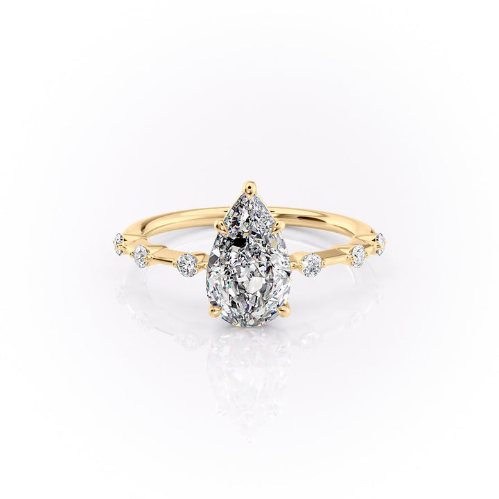 The Penelope Set With A 2 Carat Pear Lab Diamond