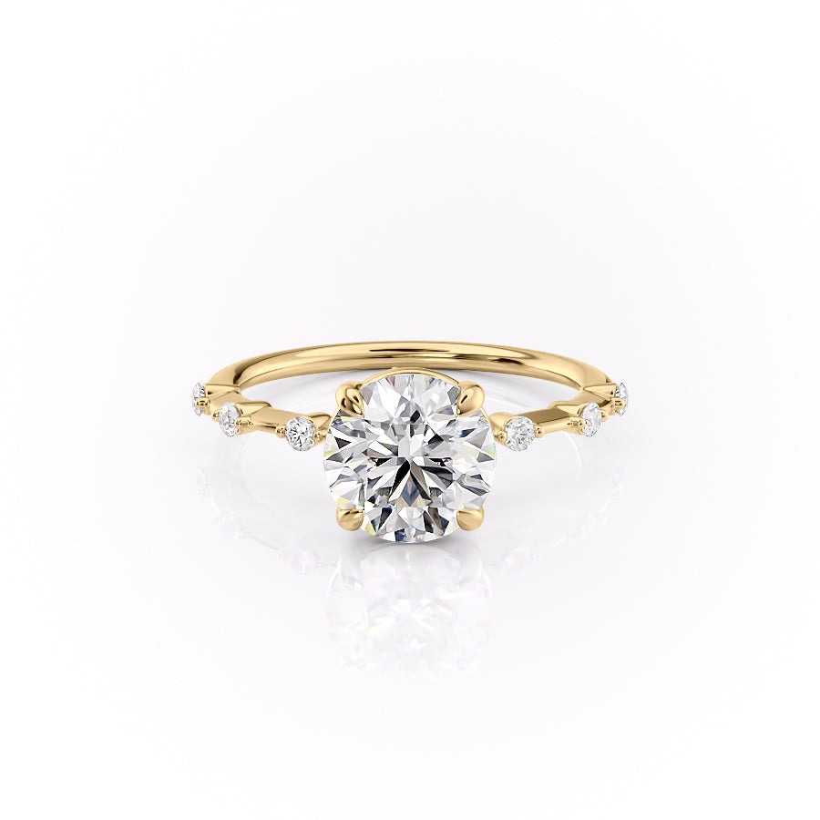 The Penelope Set With A 2 Carat Round Lab Diamond