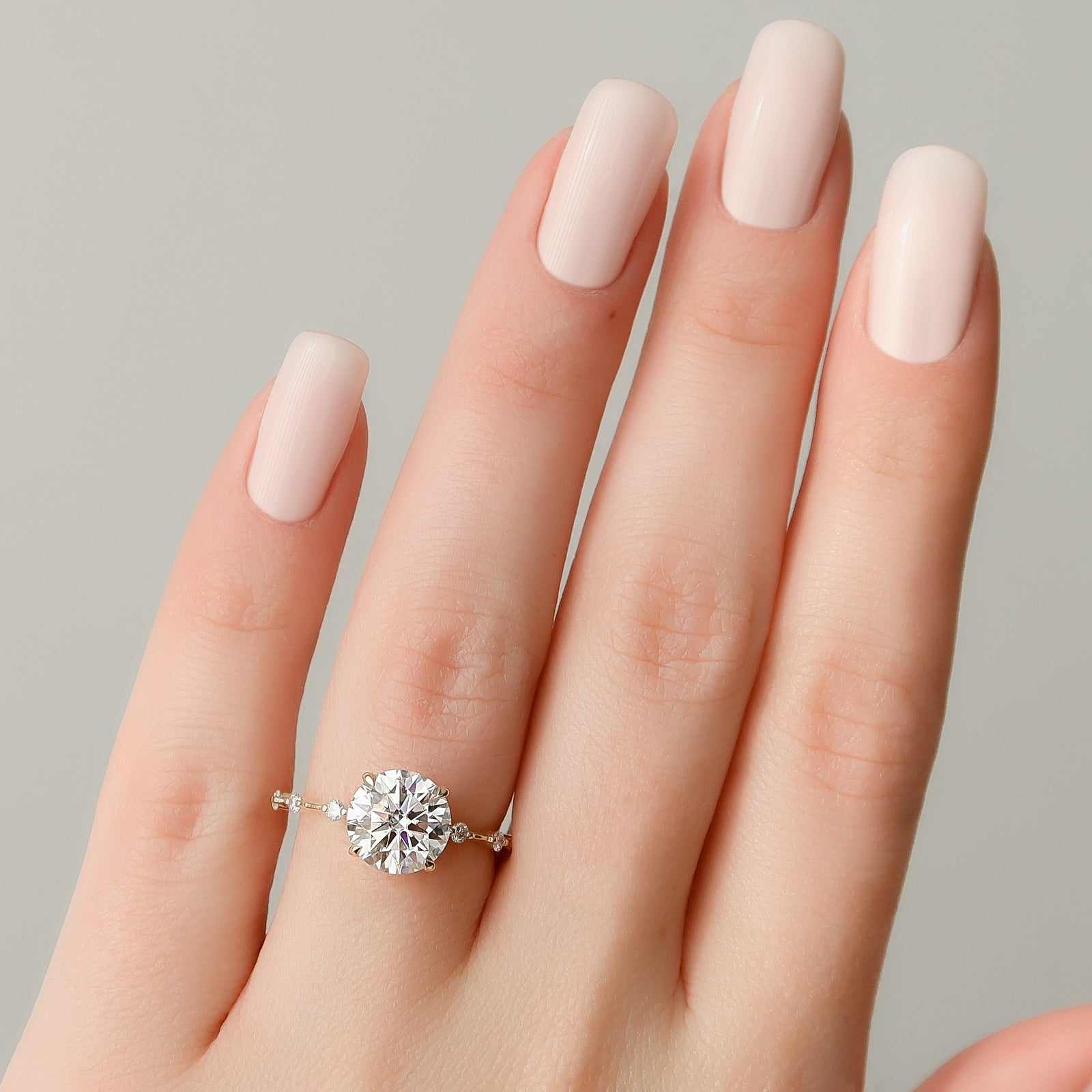 The Penelope Set With A 2 Carat Round Lab Diamond