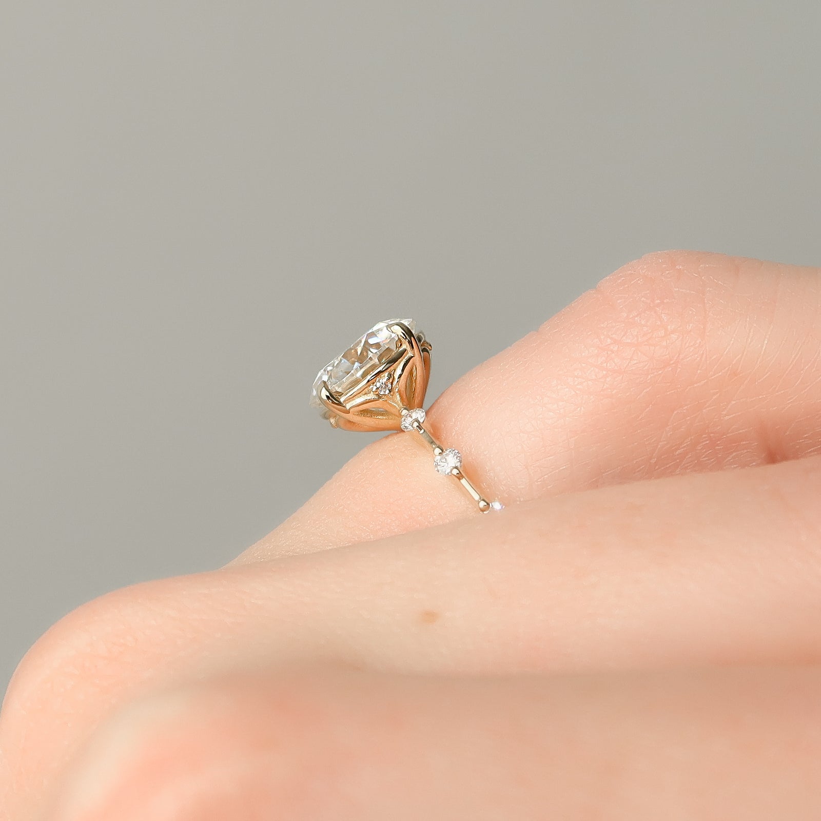 The Penelope Set With A 2 Carat Round Lab Diamond