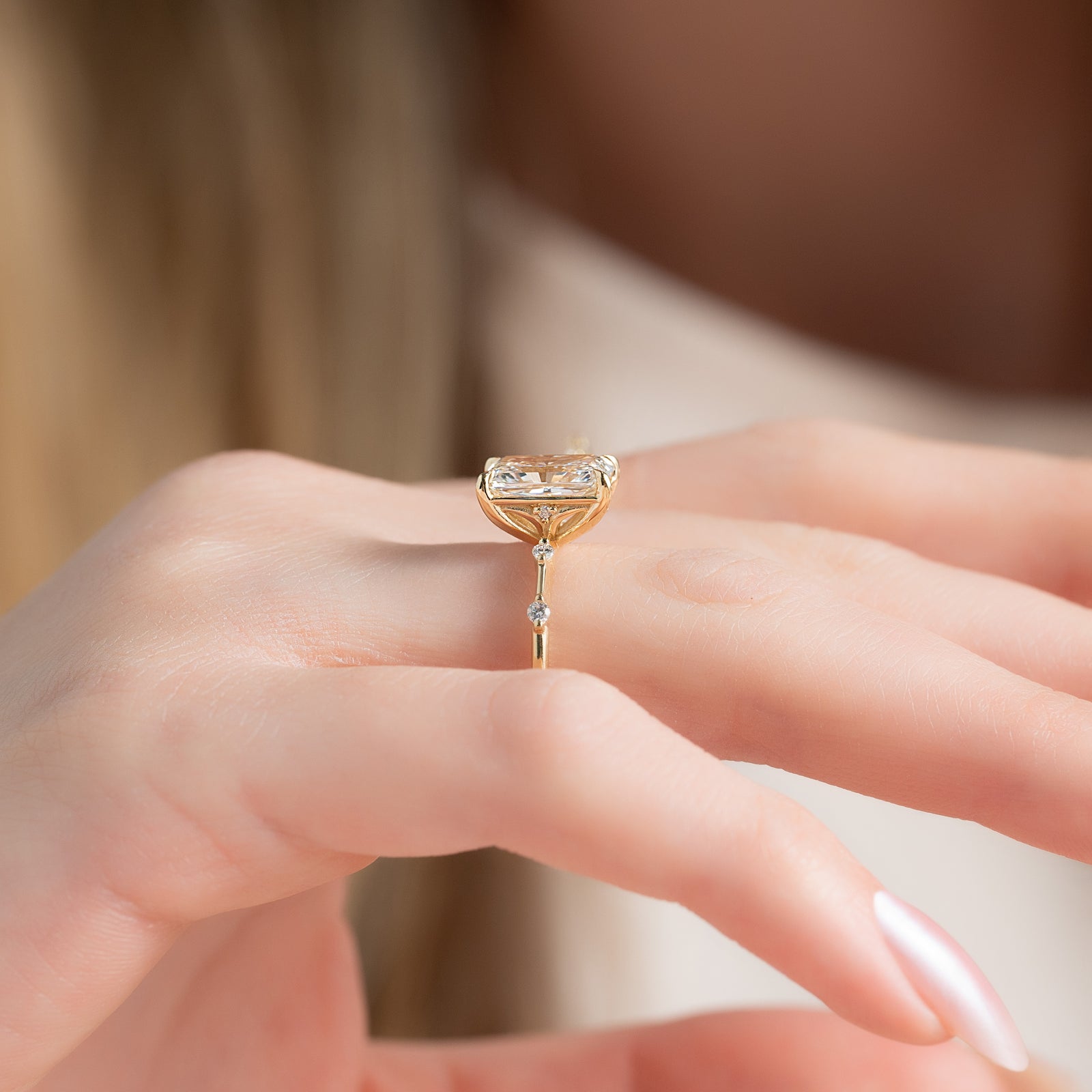 The Penelope Set With A 2 Carat Radiant Lab Diamond