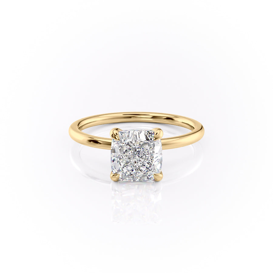 The Nelly Set With A 2 Carat Cushion Lab Diamond