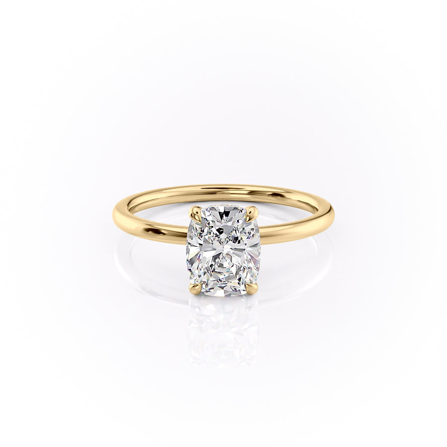 The Nelly Set With A 2 Carat Elongated Cushion Lab Diamond
