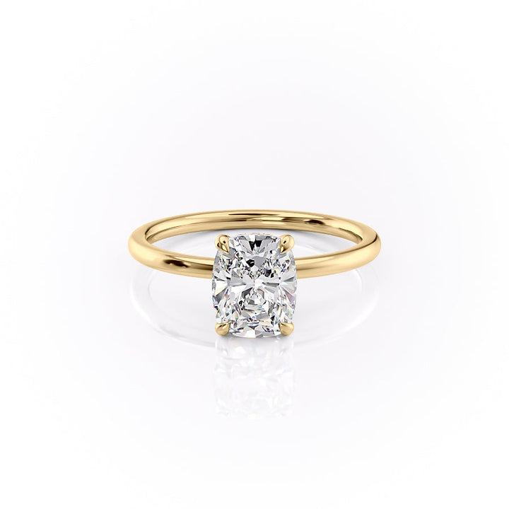 The Nelly Set With A 2 Carat Elongated Cushion Lab Diamond