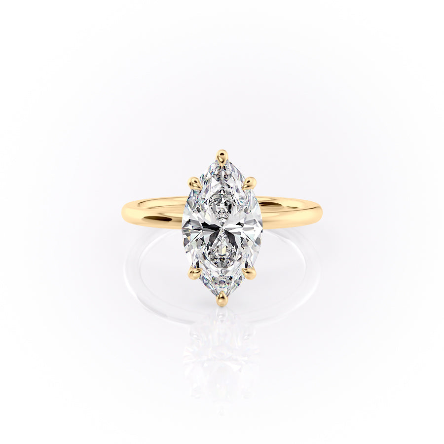 The Nelly Set With A 2 Carat Marquise Lab Diamond
