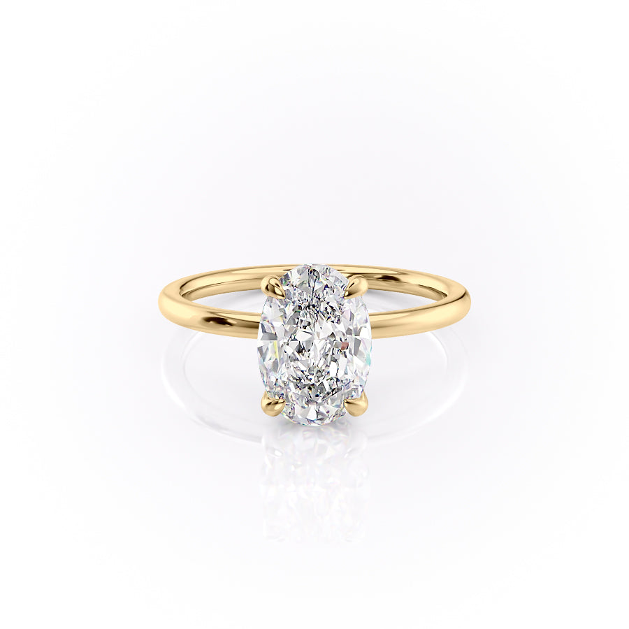 The Nelly Set With A 2 Carat Oval Lab Diamond