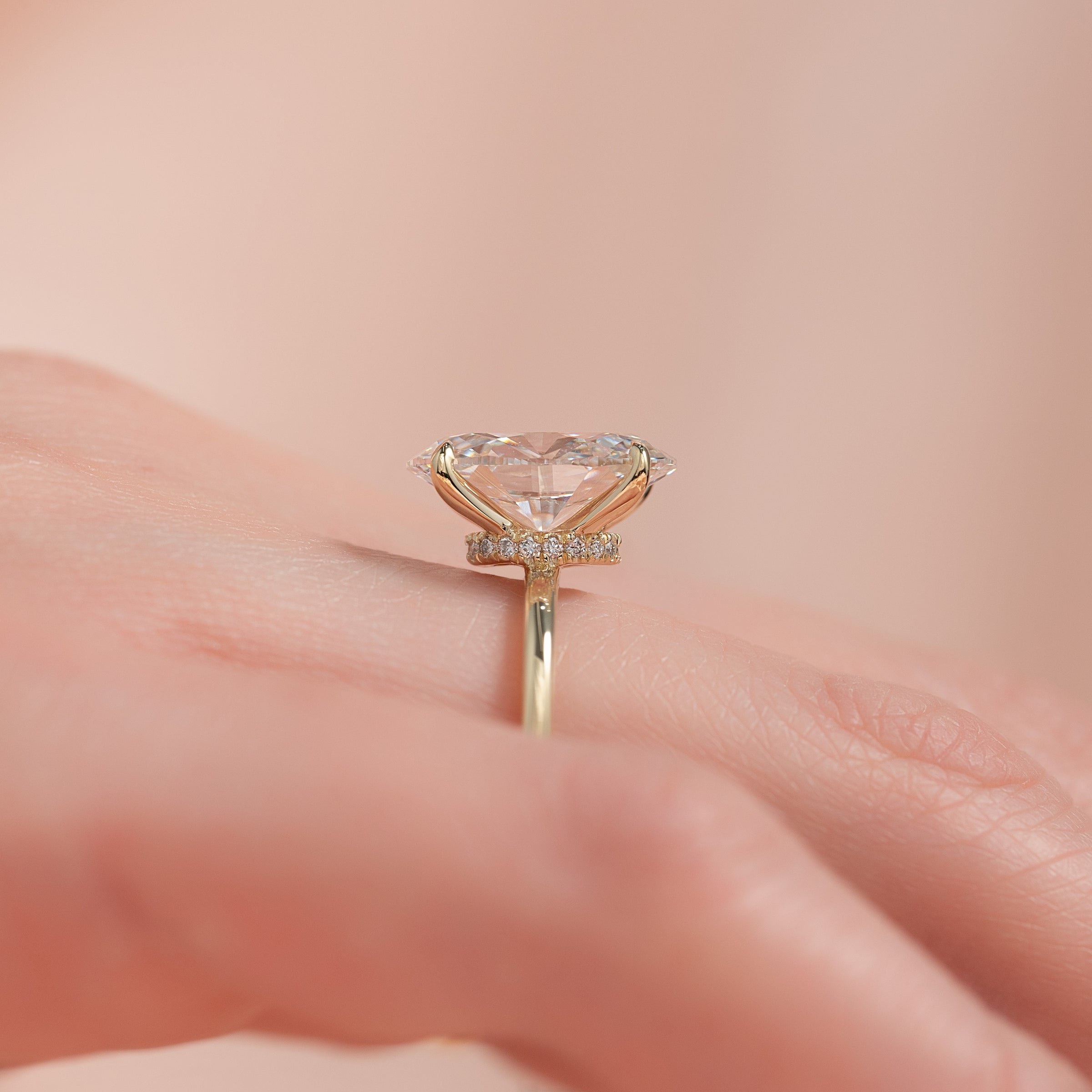 The Nelly Set With A 2 Carat Oval Lab Diamond