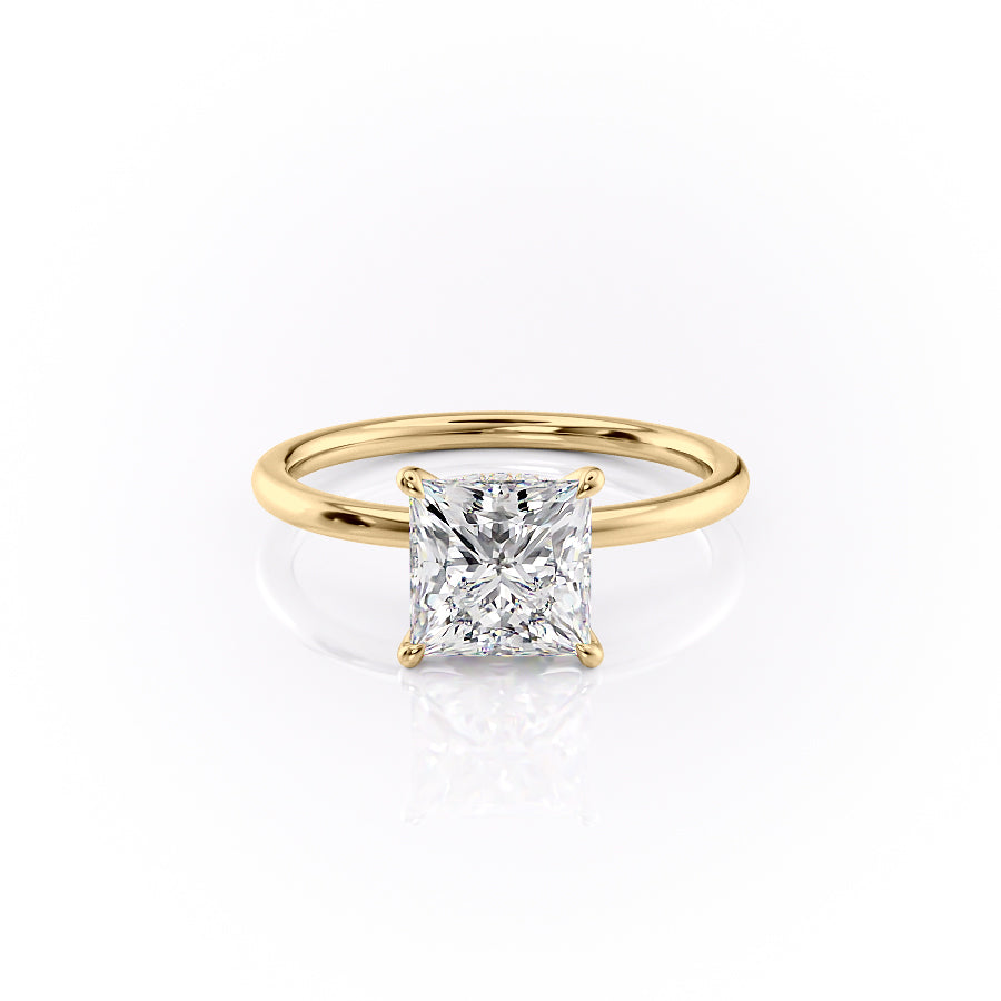 The Nelly Set With A 2 Carat Princess Lab Diamond