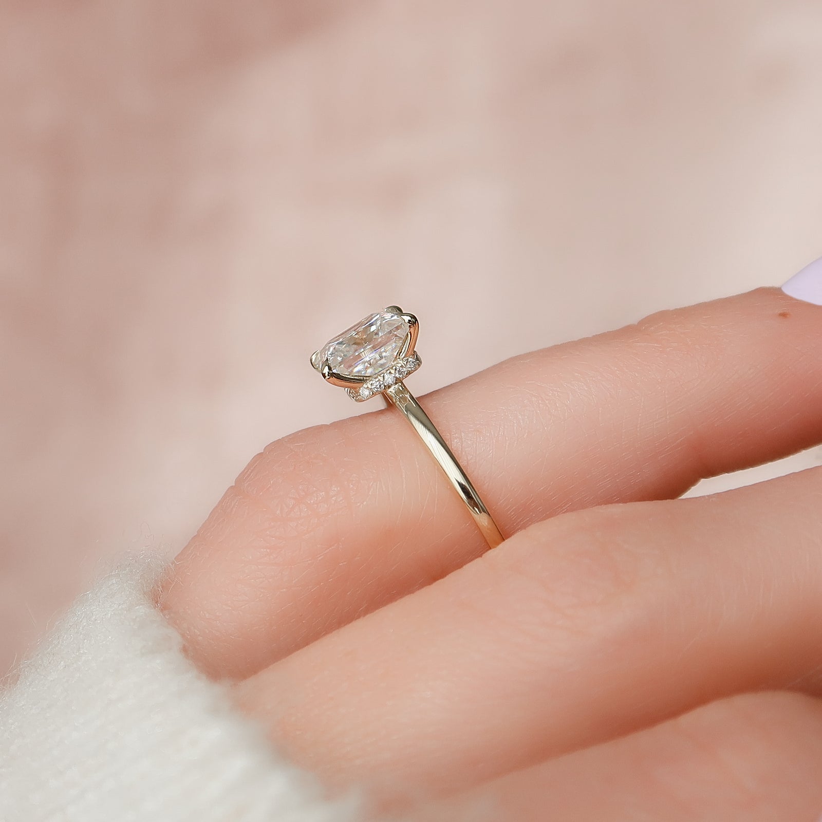 The Nelly Set With A 2 Carat Princess Lab Diamond