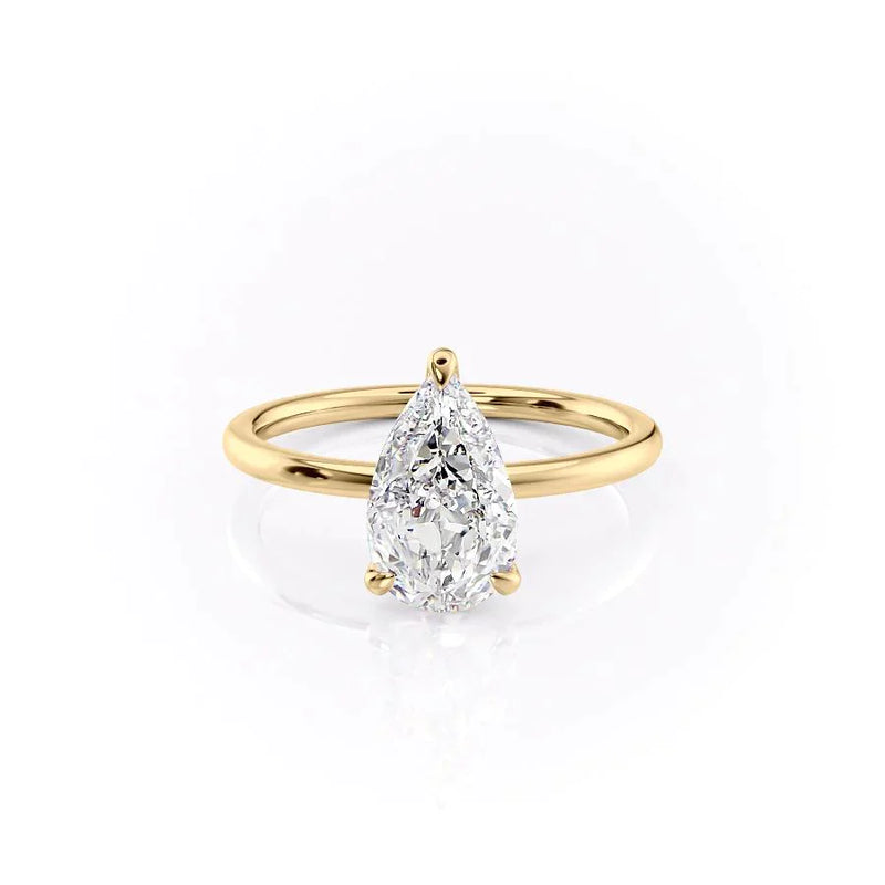The Nelly Set With A 2 Carat Pear Lab Diamond
