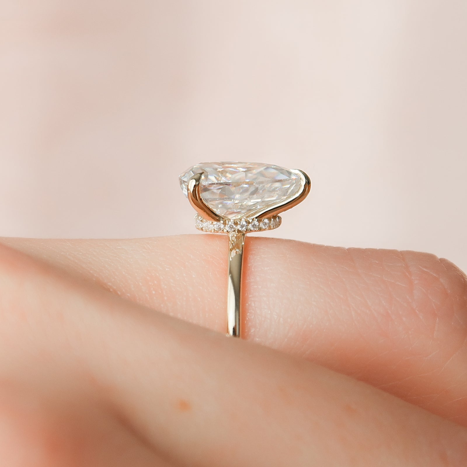 The Nelly Set With A 2 Carat Pear Lab Diamond