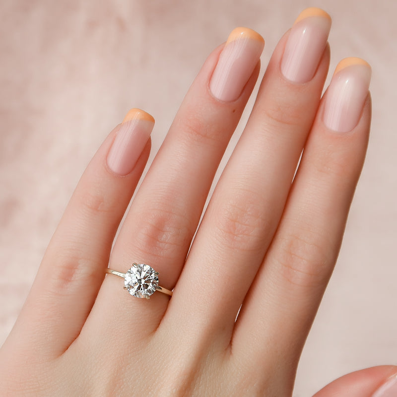 The Nelly Set With A 2 Carat Round Lab Diamond
