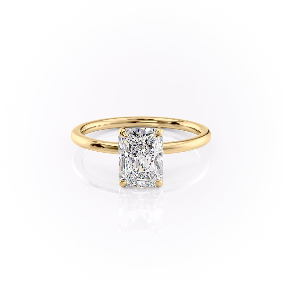 The Nelly Set With A 2 Carat Radiant Lab Diamond