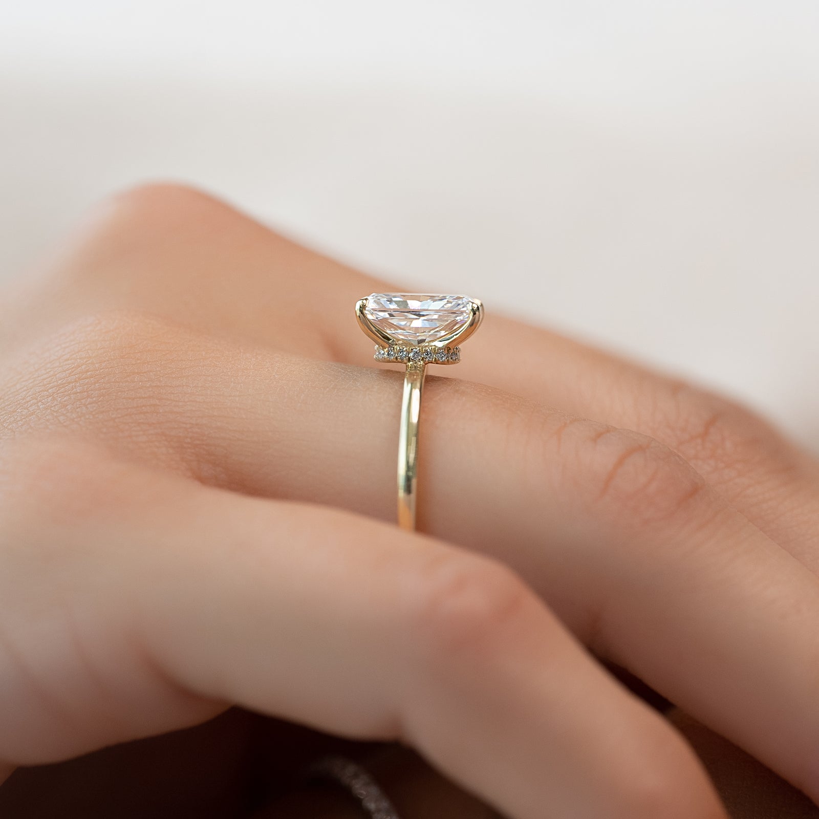 The Nelly Set With A 2 Carat Radiant Lab Diamond