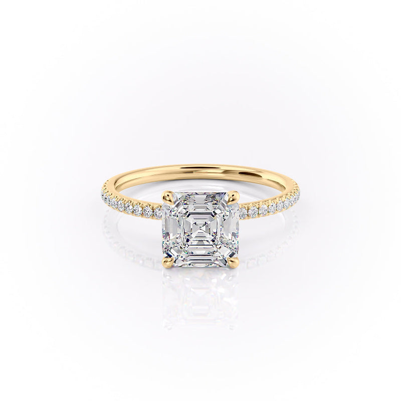 The Pave Nelly Set With A 2 Carat Asscher Lab Diamond