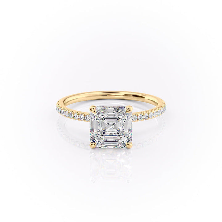 The Pave Nelly Set With A 2 Carat Asscher Lab Diamond