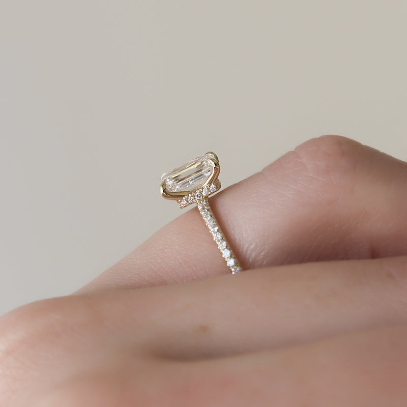 The Pave Nelly Set With A 2 Carat Emerald Lab Diamond