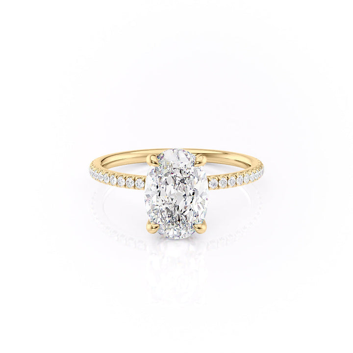 The Pave Nelly Set With A 2 Carat Oval Lab Diamond