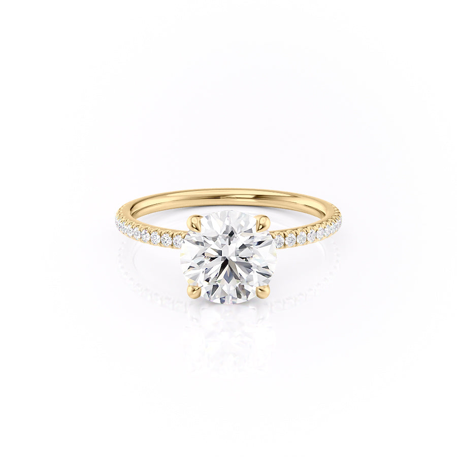 The Pave Nelly Set With A 2 Carat Round Lab Diamond