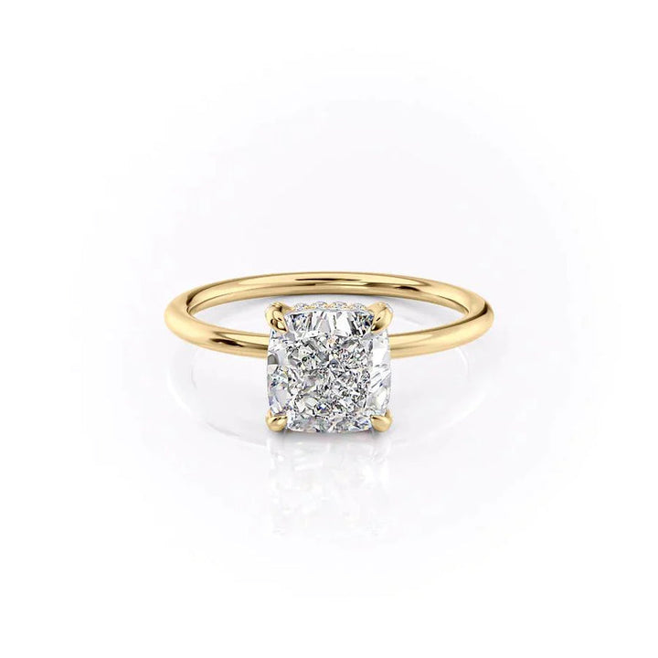 The Crown Kamellie Set With A 2 Carat Cushion Lab Diamond