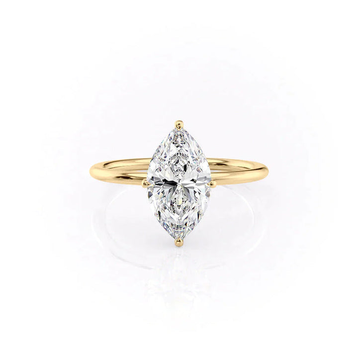 The Crown Kamellie Set With A 2 Carat Marquise Lab Diamond