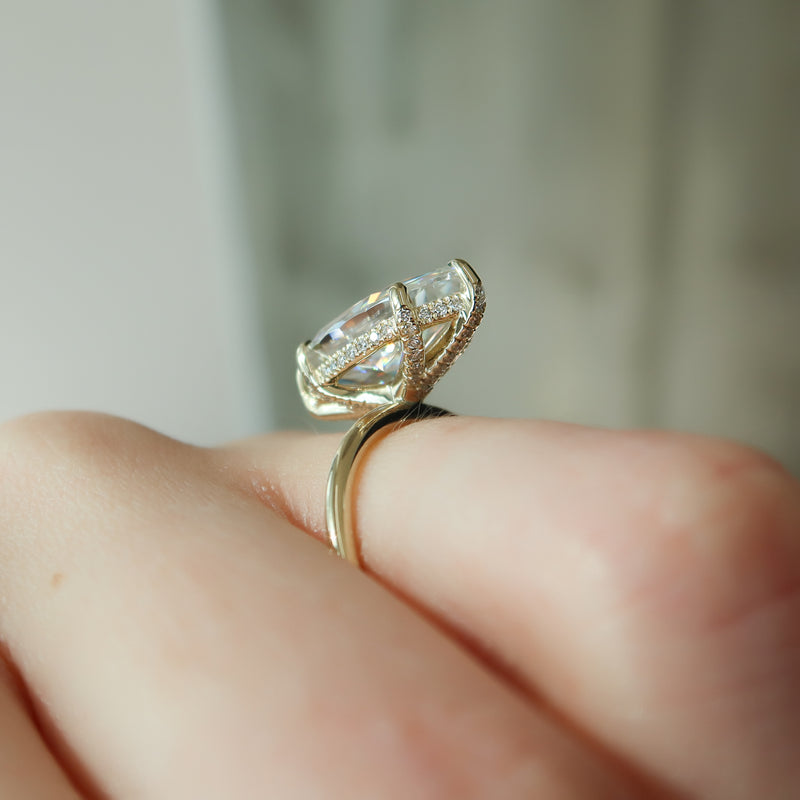 The Crown Kamellie Set With A 2 Carat Marquise Lab Diamond