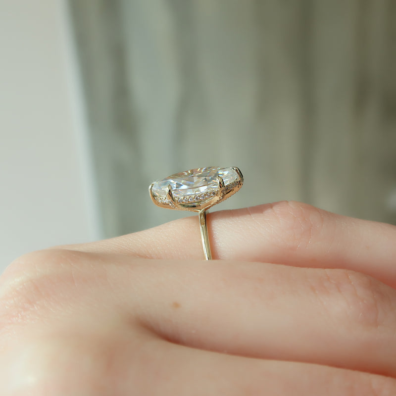 The Crown Kamellie Set With A 2 Carat Marquise Lab Diamond
