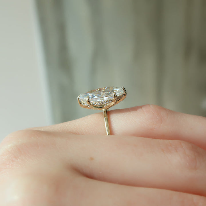 The Crown Kamellie Set With A 2 Carat Marquise Lab Diamond