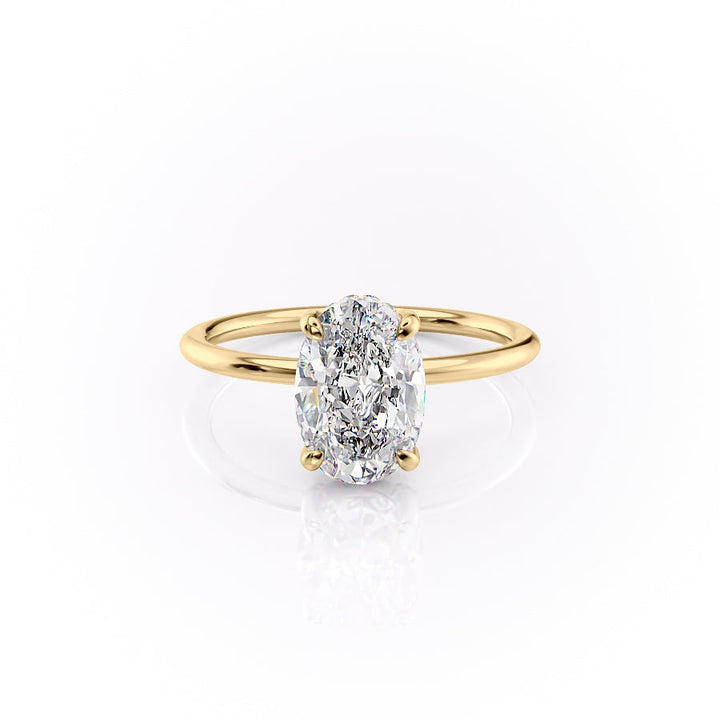 The Crown Kamellie Set With A 2 Carat Oval Lab Diamond
