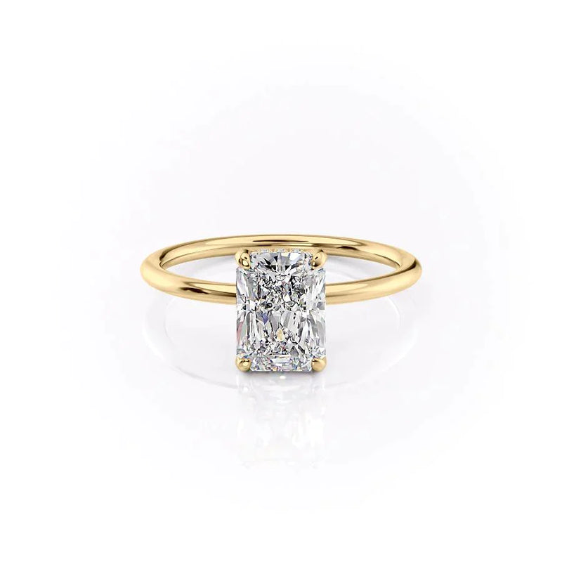 The Crown Kamellie Set With A 2 Carat Radiant Lab Diamond