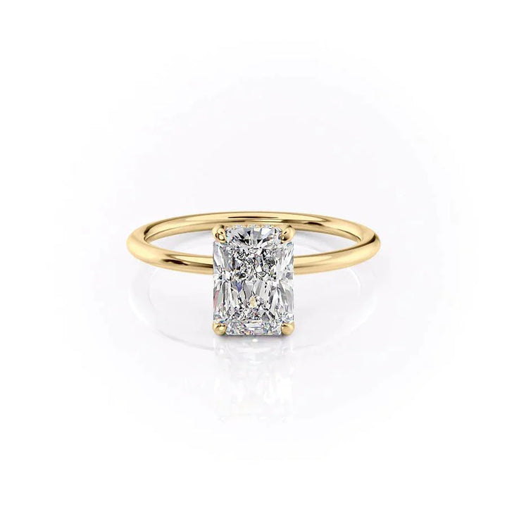 The Crown Kamellie Set With A 2 Carat Radiant Lab Diamond