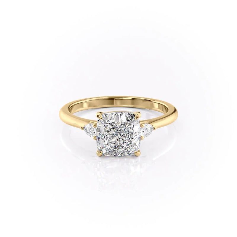 The Pears Liv Set With A 2 Carat Cushion Lab Diamond