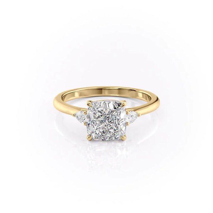 The Pears Liv Set With A 2 Carat Cushion Lab Diamond