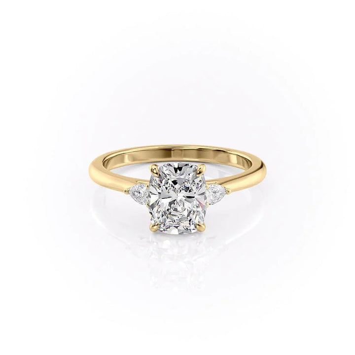 The Pears Liv Set With A 2 Carat Elongated Cushion Lab Diamond