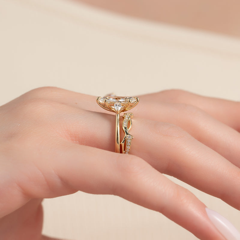 The Pears Liv Set With A 2 Carat Marquise Lab Diamond