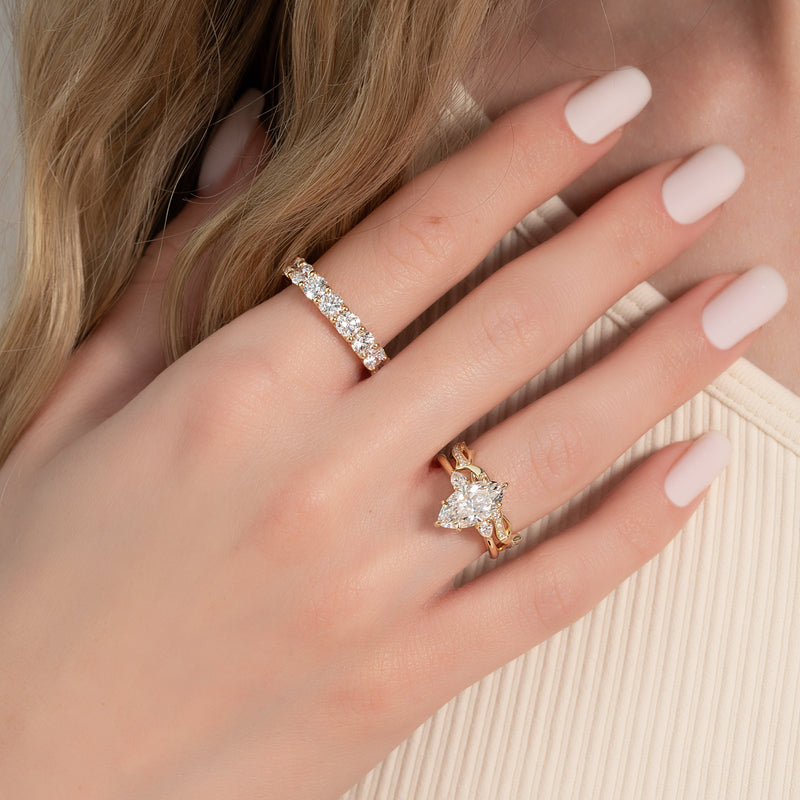 The Pears Liv Set With A 2 Carat Marquise Lab Diamond