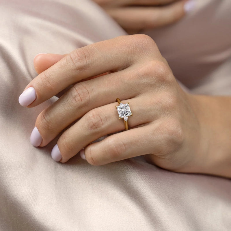 The Pears Liv Set With A 2 Carat Princess Lab Diamond