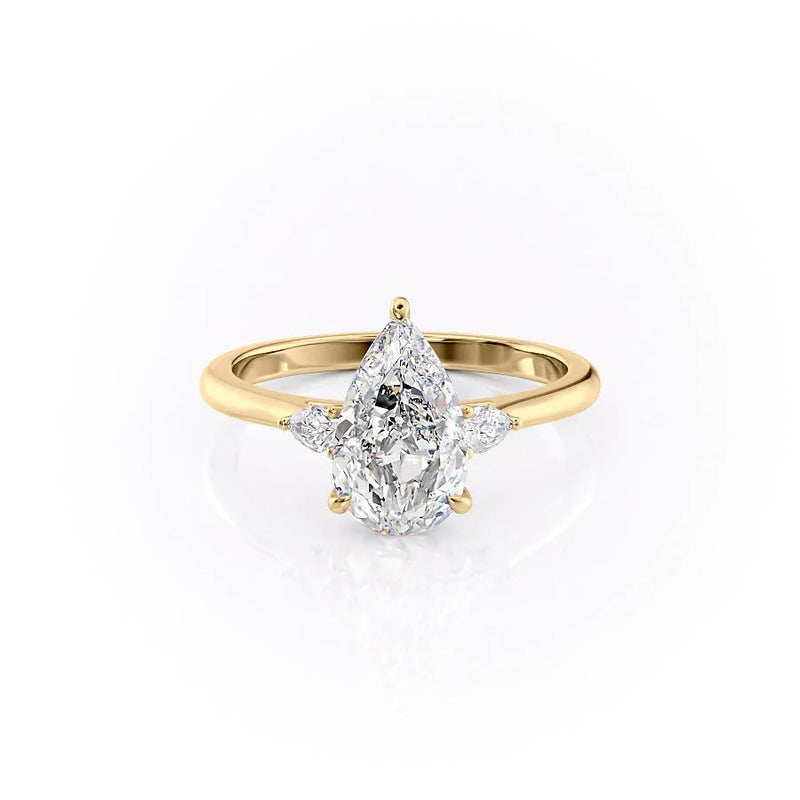 The Pears Liv Set With A 2 Carat Pear Lab Diamond