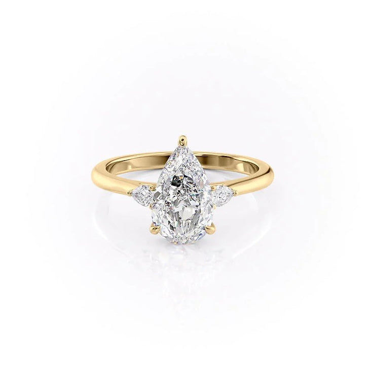 The Pears Liv Set With A 2 Carat Pear Lab Diamond