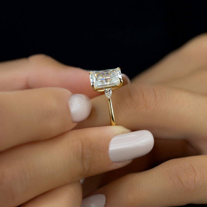The Pears Liv Set With A 2 Carat Radiant Lab Diamond