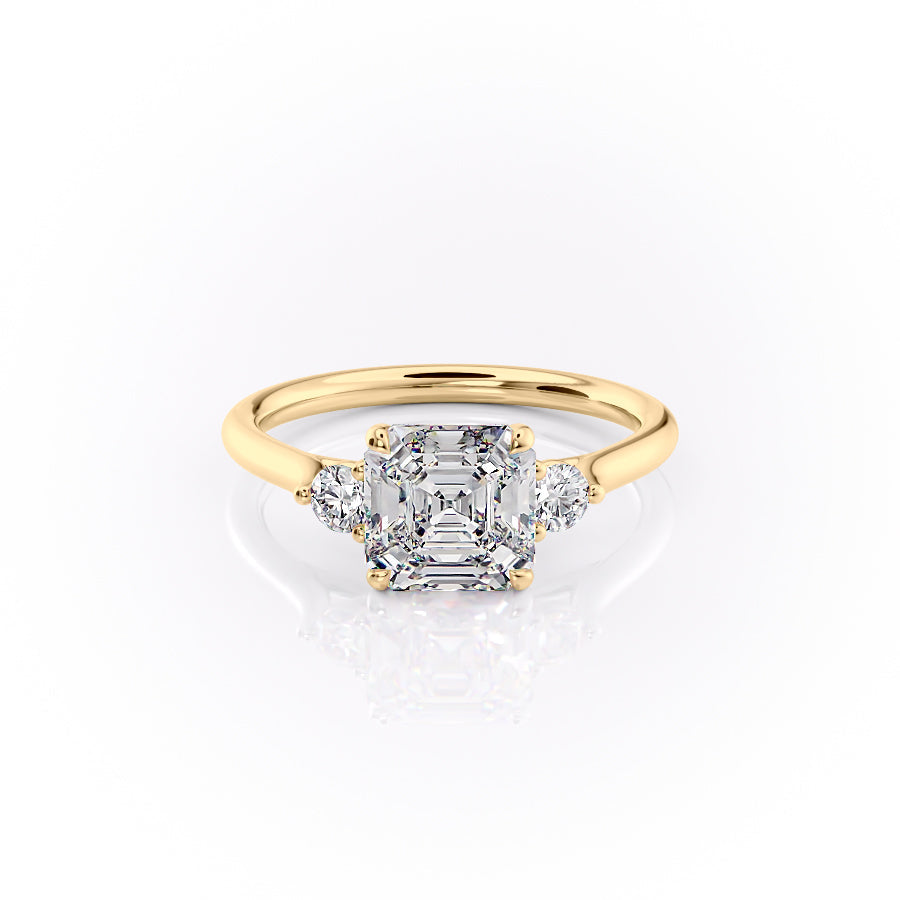 The Lia Set With A 2 Carat Asscher Lab Diamond