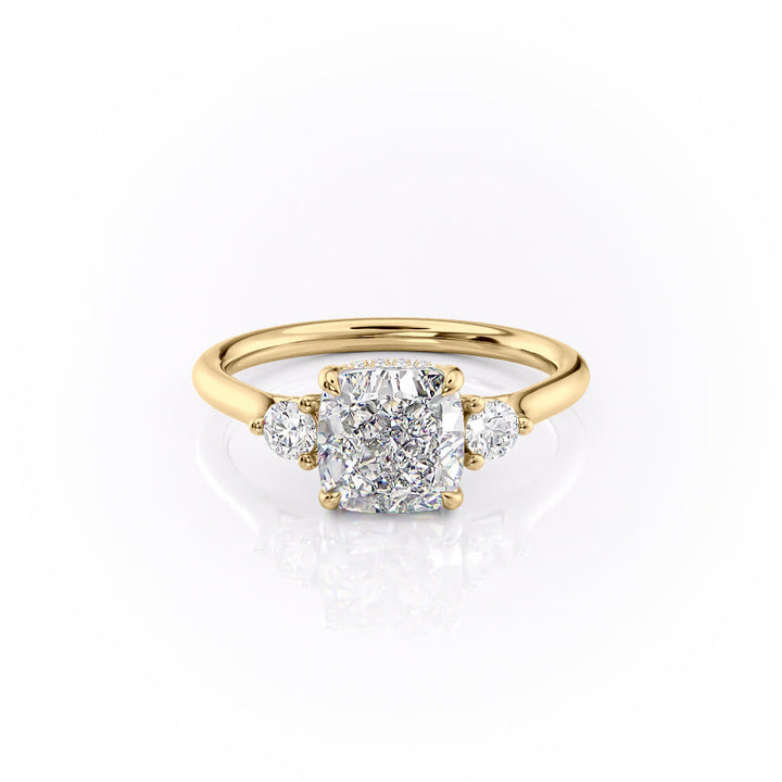 The Lia Set With A 2 Carat Cushion Lab Diamond