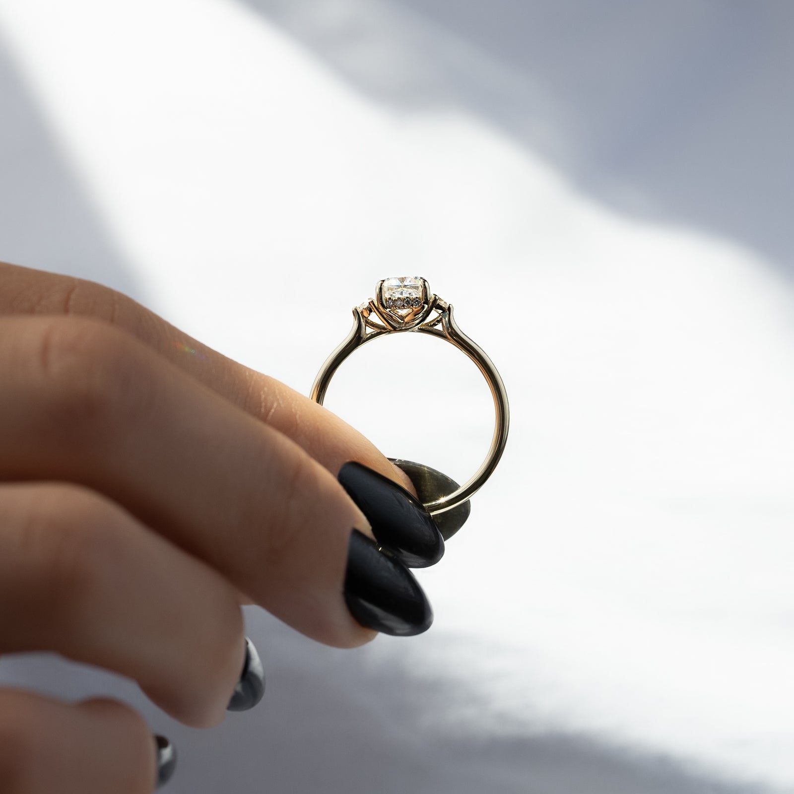 The Lia Set With A 2 Carat Cushion Lab Diamond