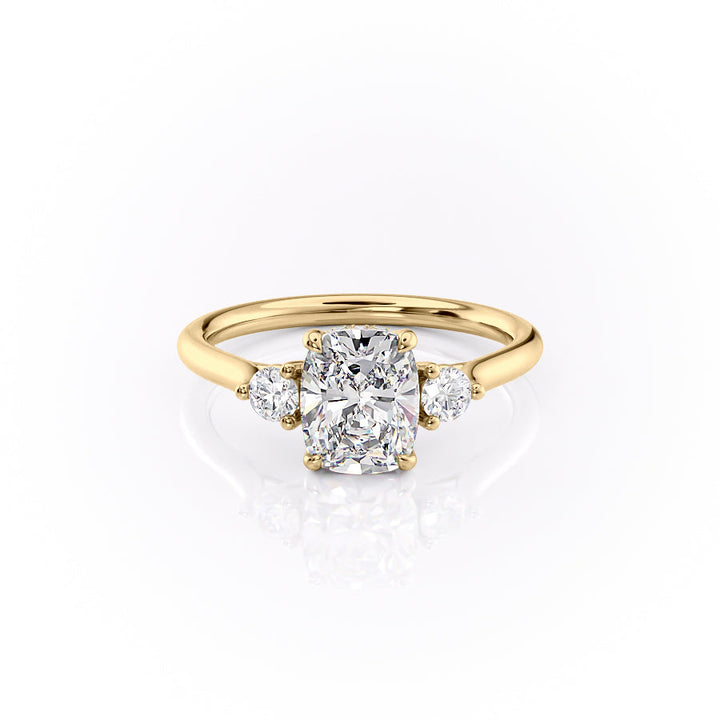 The Lia Set With A 2 Carat Elongated Cushion Lab Diamond