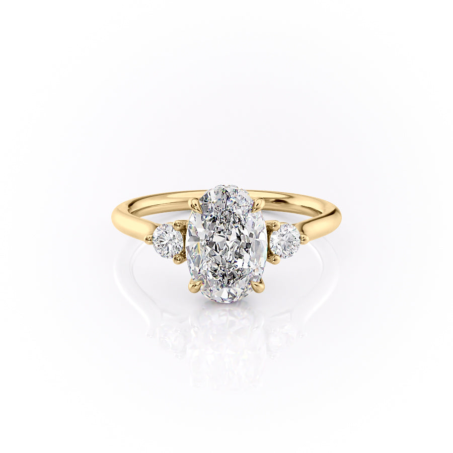 The Lia Set With A 2 Carat Oval Lab Diamond