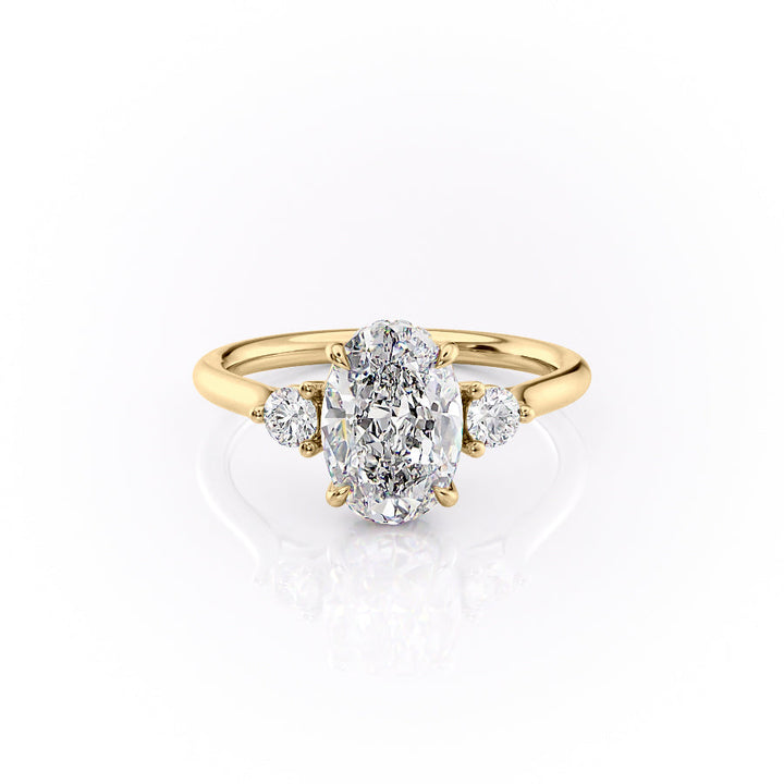 The Lia Set With A 2 Carat Oval Lab Diamond
