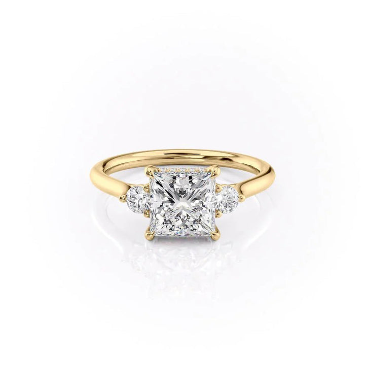 The Lia Set With A 2 Carat Princess Lab Diamond