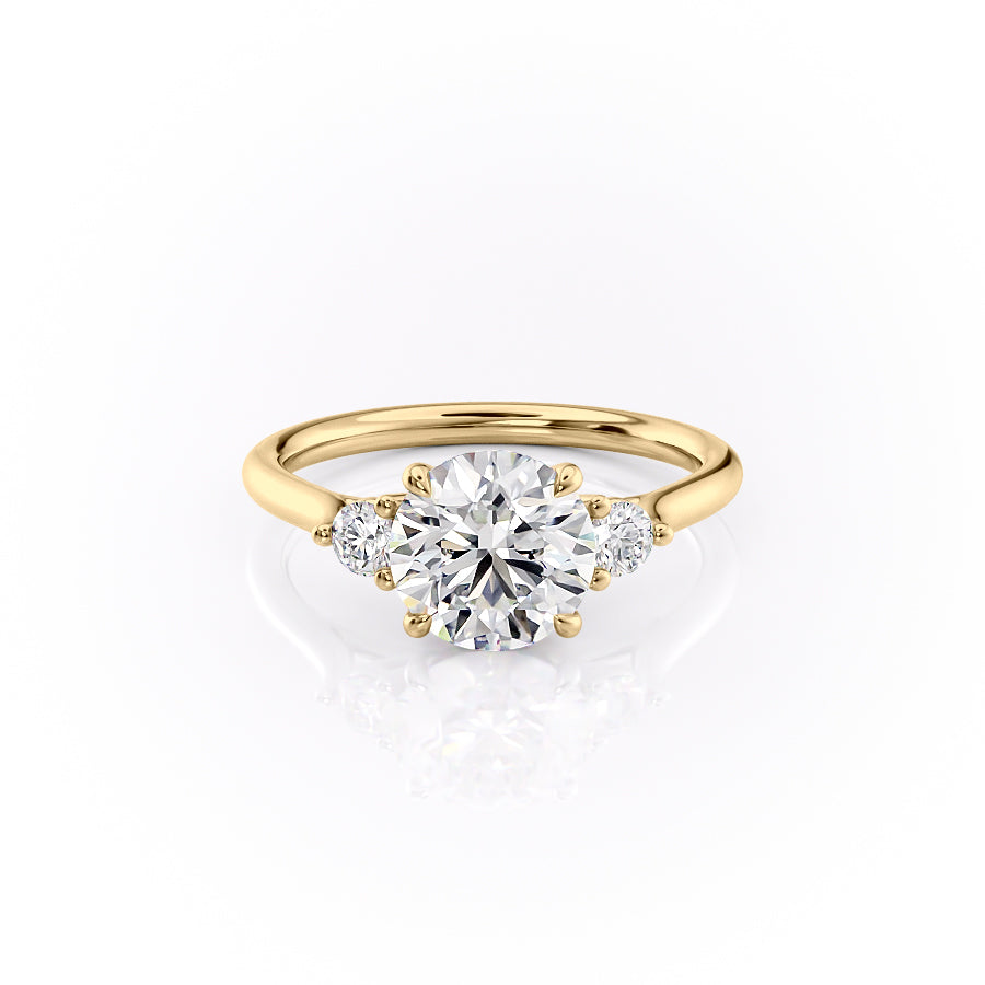 The Lia Set With A 2 Carat Round Lab Diamond