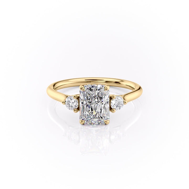 The Lia Set With A 2 Carat Radiant Lab Diamond
